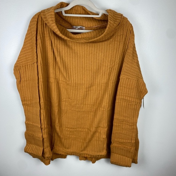 NWT Free People Juicy Shirt - Long Sleeve tunic cowl neck - Picture 6 of 9